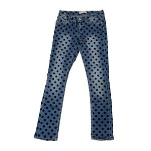 Levi’s 711 Skinny Velvet Polka Dot Jeans Sz 12 Girl